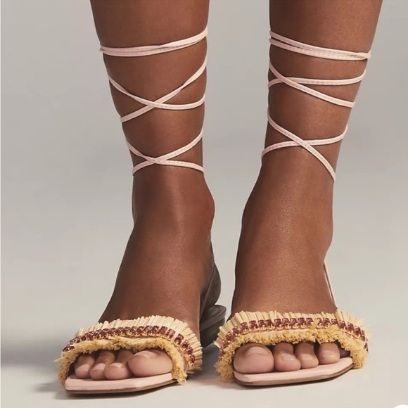 ANTHROPOLOGIE Embellished
Tie Up Sandals - Picture 5 of 8